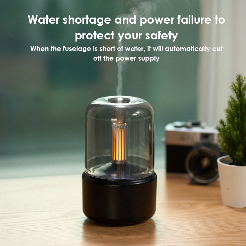 Máy khuếch tán tinh dầu, tạo độ ẩm mô phỏng ngọn nến Ecodeals