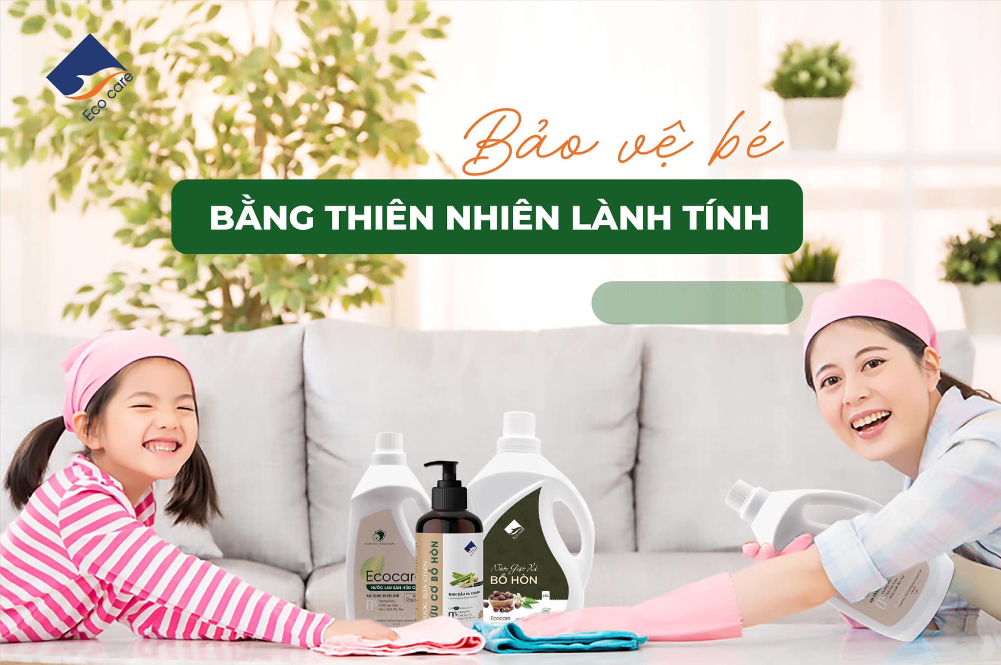 Nước Rửa Tay Bồ Hòn Hữu Cơ ECOCARE 250ml -Sạch khuẩn, chăm sóc da tay, tinh dầu khử mùi
