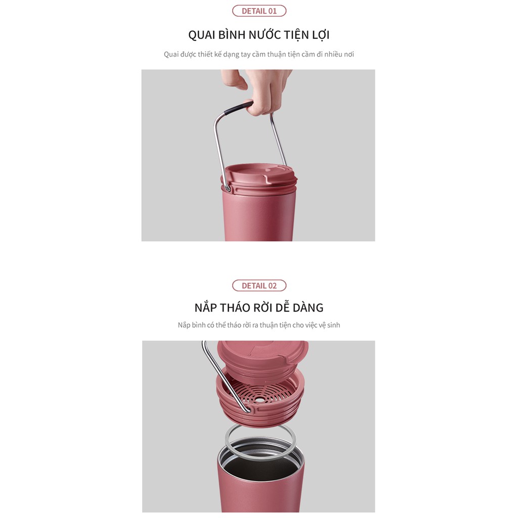 Bình giữ nhiệt Lock&Lock Bucket Tumbler LHC4269 (540ml)