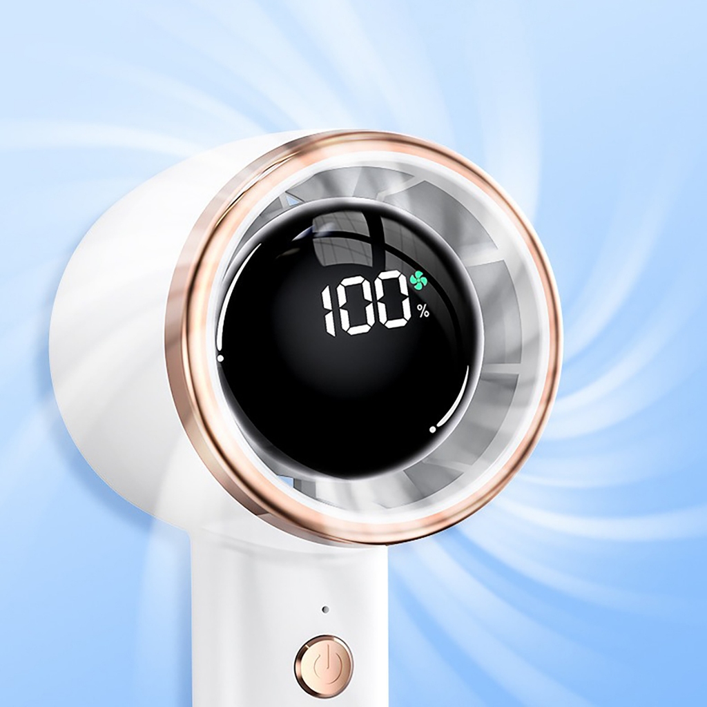 Quạt cầm tay, để bàn mini tốc độ cao có đèn LED MI-01