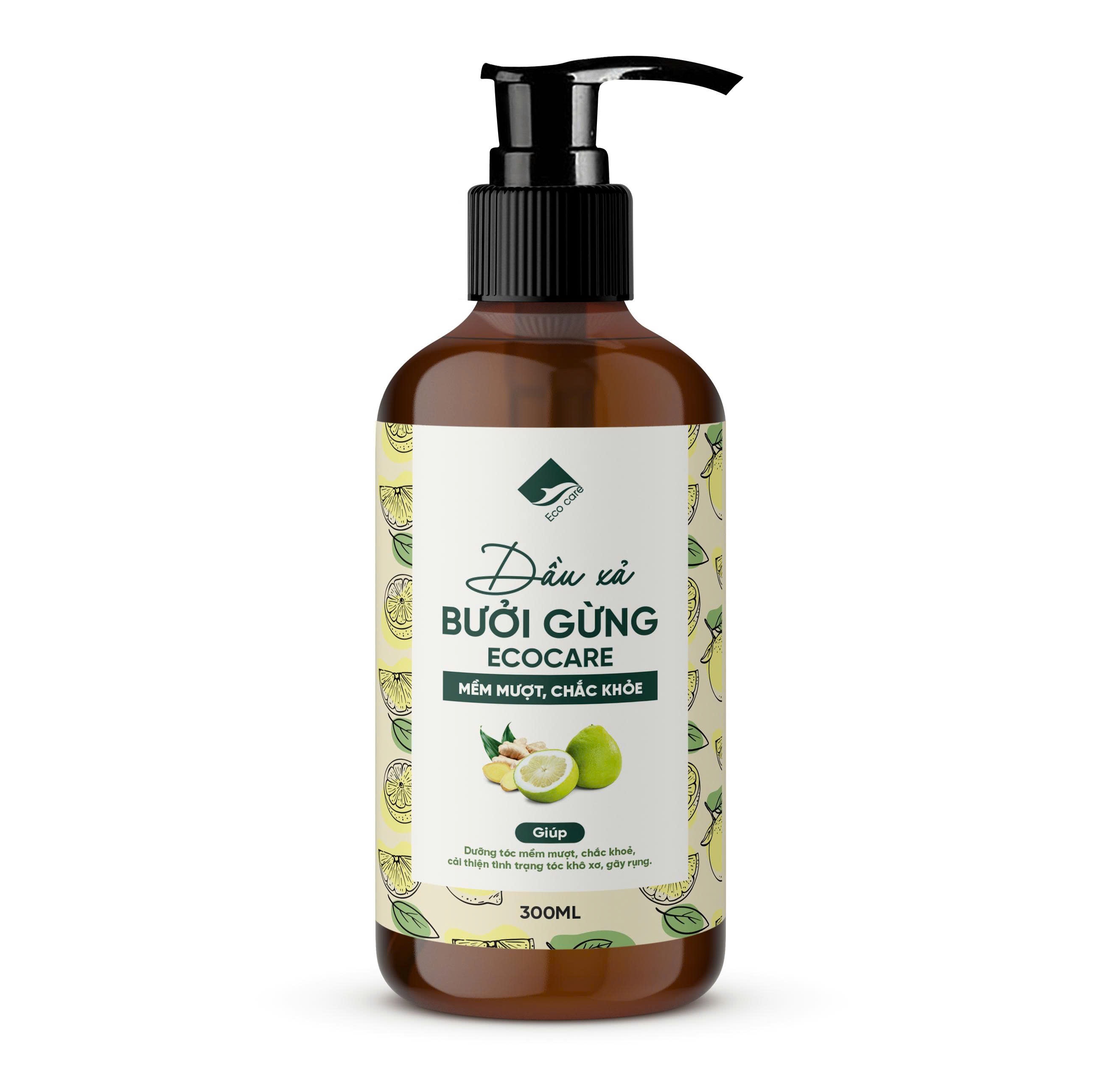 Dầu gội xả Bồ kết Bưởi non Thảo mộc TrueOrganic Ecocare- Kích mọc tóc Chăm sóc chuyên sâu