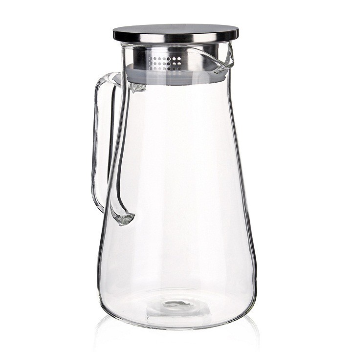 Bình thủy tinh cao cấp chịu nhiệt 1.4L DELI - Lõi lọc trà bằng thép không gỉ