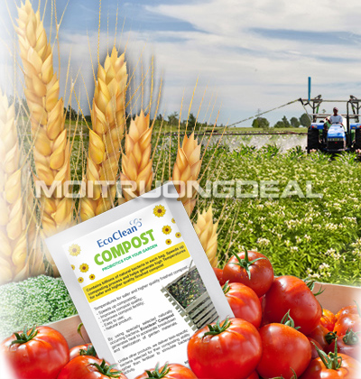 EcoClean COMPOST - Men vi sinh ủ phân nhập khẩu Mỹ - Gói 100g