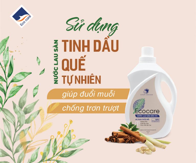 Nước Lau Sàn Bồ Hòn Hữu Cơ Ecocare 1 Lít - Diệt khuẩn, đuổi muỗi, chống trơn trượt