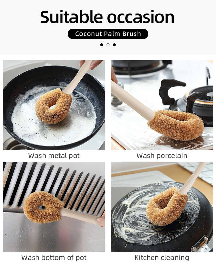 Bàn Chải Rửa Xoong Nồi Xơ Dừa Tự Nhiên ECODEALS