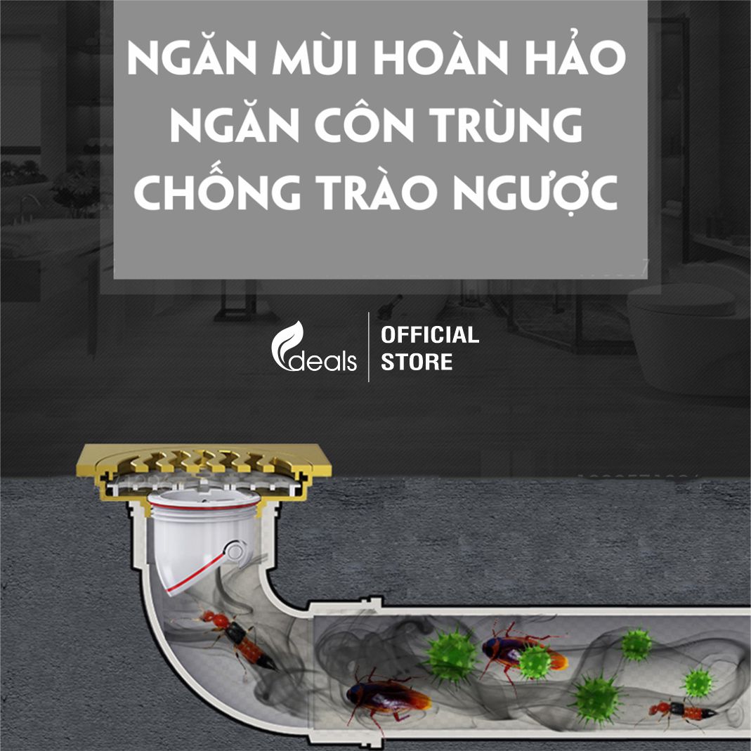 Nắp Ngăn Mùi Thoát Sàn, Chống Trào Ngược ECODEALS loại cao cấp