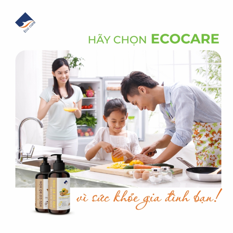 Nước Rửa Chén Bồ Hòn Hữu Cơ ECOCARE 4 Lít - Diệt khuẩn, sạch dầu mỡ, bảo vệ da tay và tiết kiệm nước