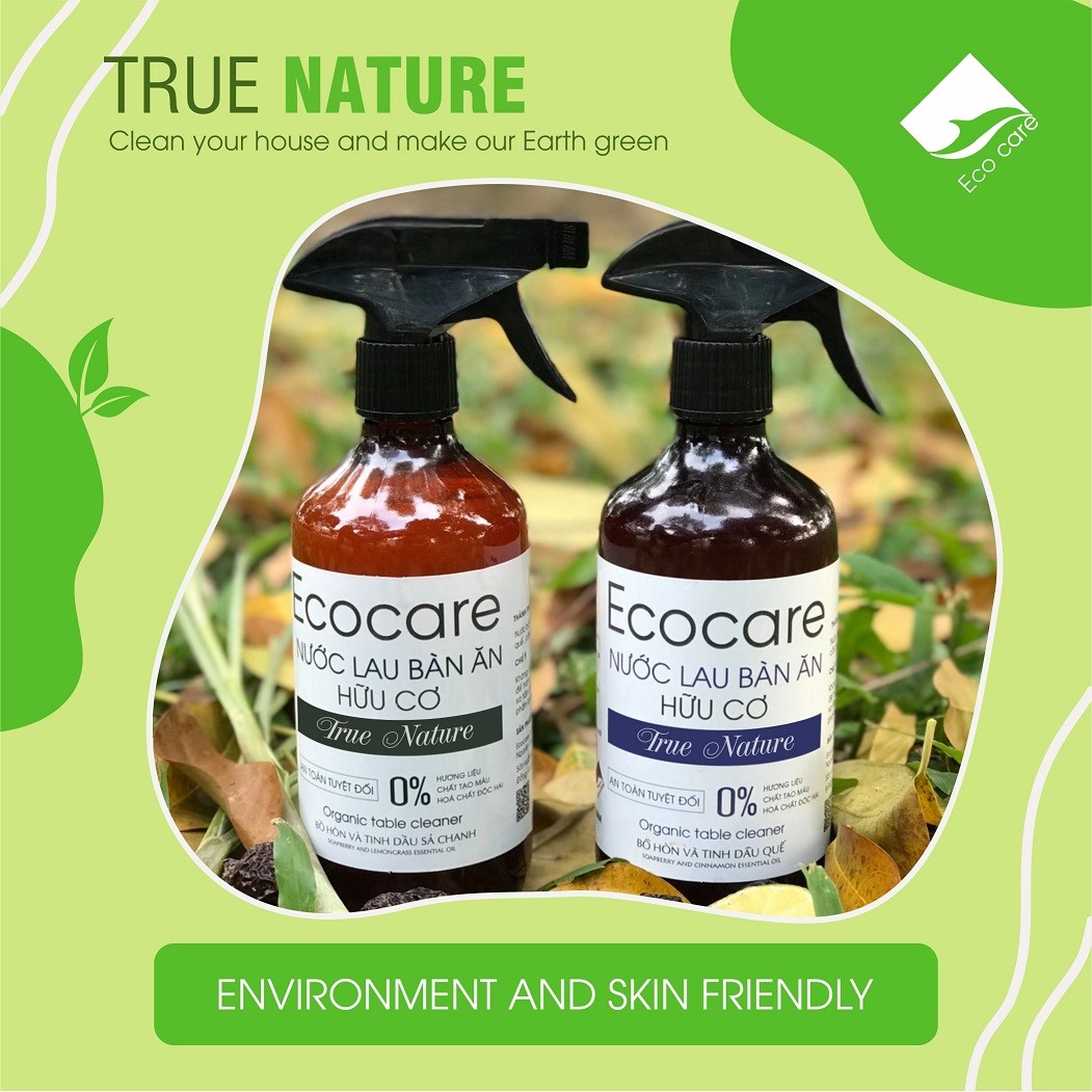 Xịt Lau Bàn Ăn từ Bồ Hòn Hữu Cơ ECOCARE 500ml