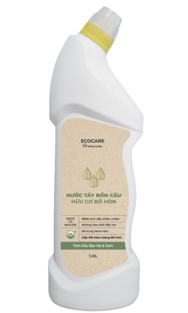 Nước tẩy rửa bồn cầu enzym bồ hòn & Tinh dầu Ecocare - Chai 900ml