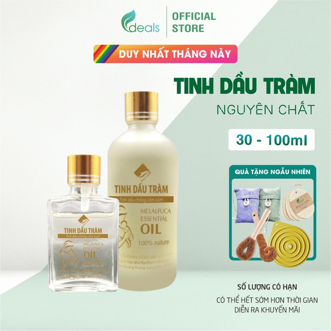 Tinh Dầu Tràm Gió Chống Cảm Cúm ECOCARE - Chai 30ml & 100ml