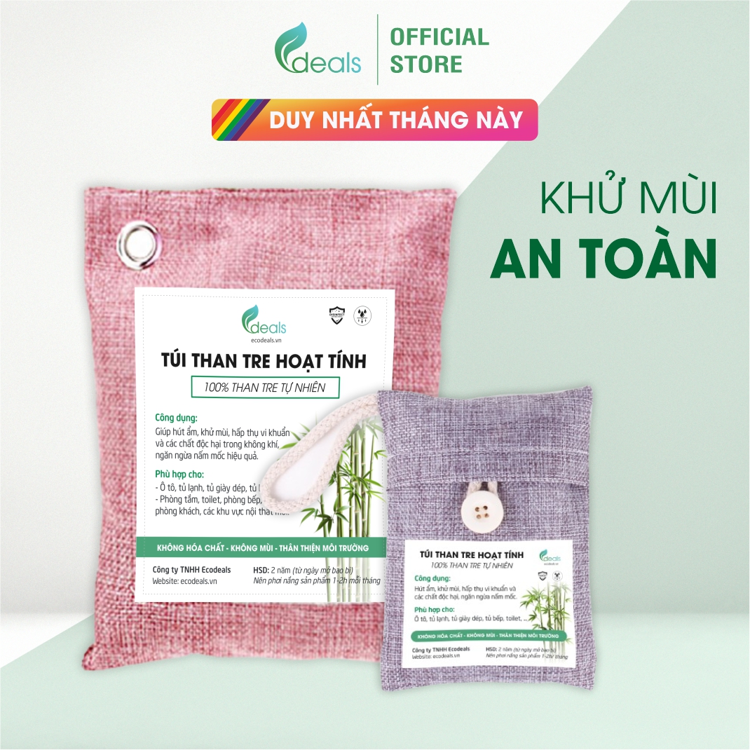 Than Tre Hoạt Tính Hút Mùi, Chống Nấm Mốc, Vi Khuẩn ECODEALS