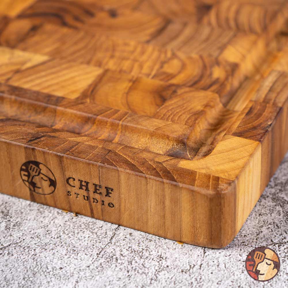 Thớt gỗ Teak Chef Studio hình chữ nhật 25x35x2,5 cm