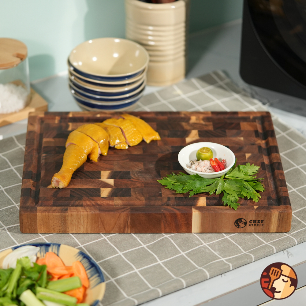 Thớt gỗ keo (Acacia) Chef Studio chữ nhật size 25x35x3.5cm