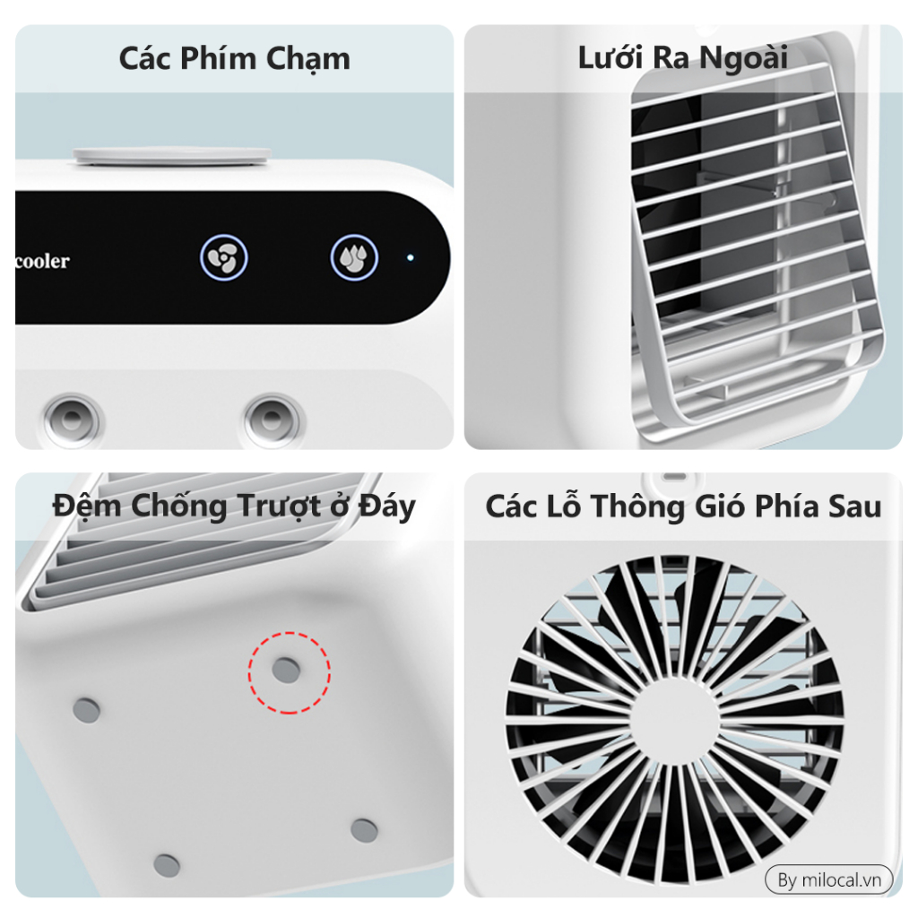 Quạt hơi nước mini cao cấp MI-02