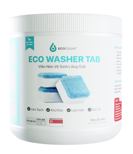 Viên Nén Vệ Sinh Lồng Giặt Eco Washer Tab - Hộp 10v & 20v