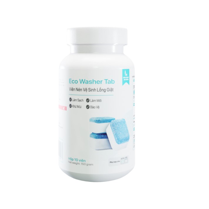 Viên Nén Vệ Sinh Lồng Giặt Eco Washer Tab - Hộp 10 viên