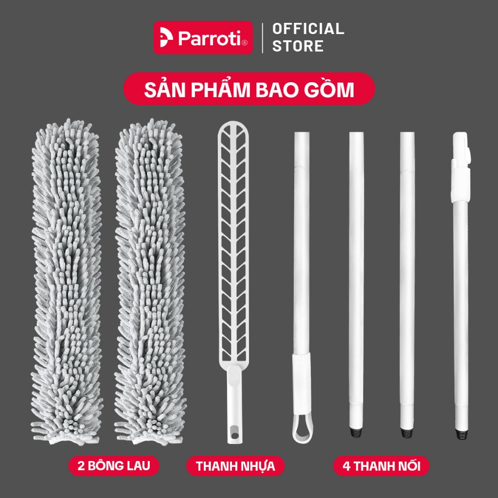 Chổi quét trần nhà, cây quét mạng nhện, cây phủi bụi trần nhà Parroti Sky SK01