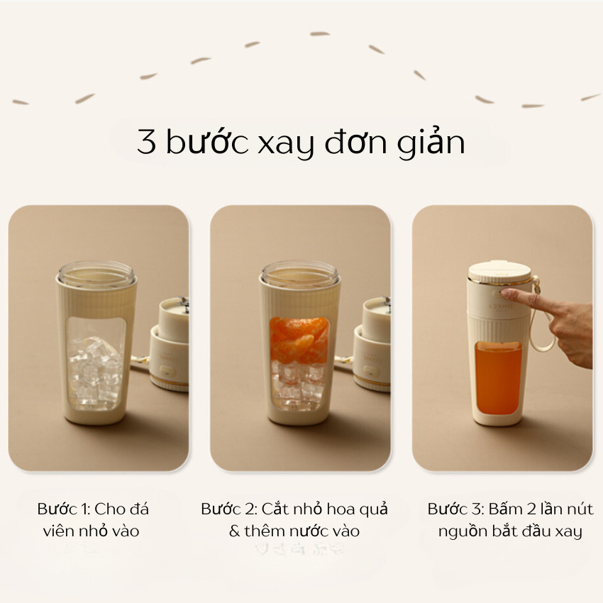 Máy Xay Sinh Tố Cầm Tay CEOOL Z03 10 Lưỡi Dao 350ml