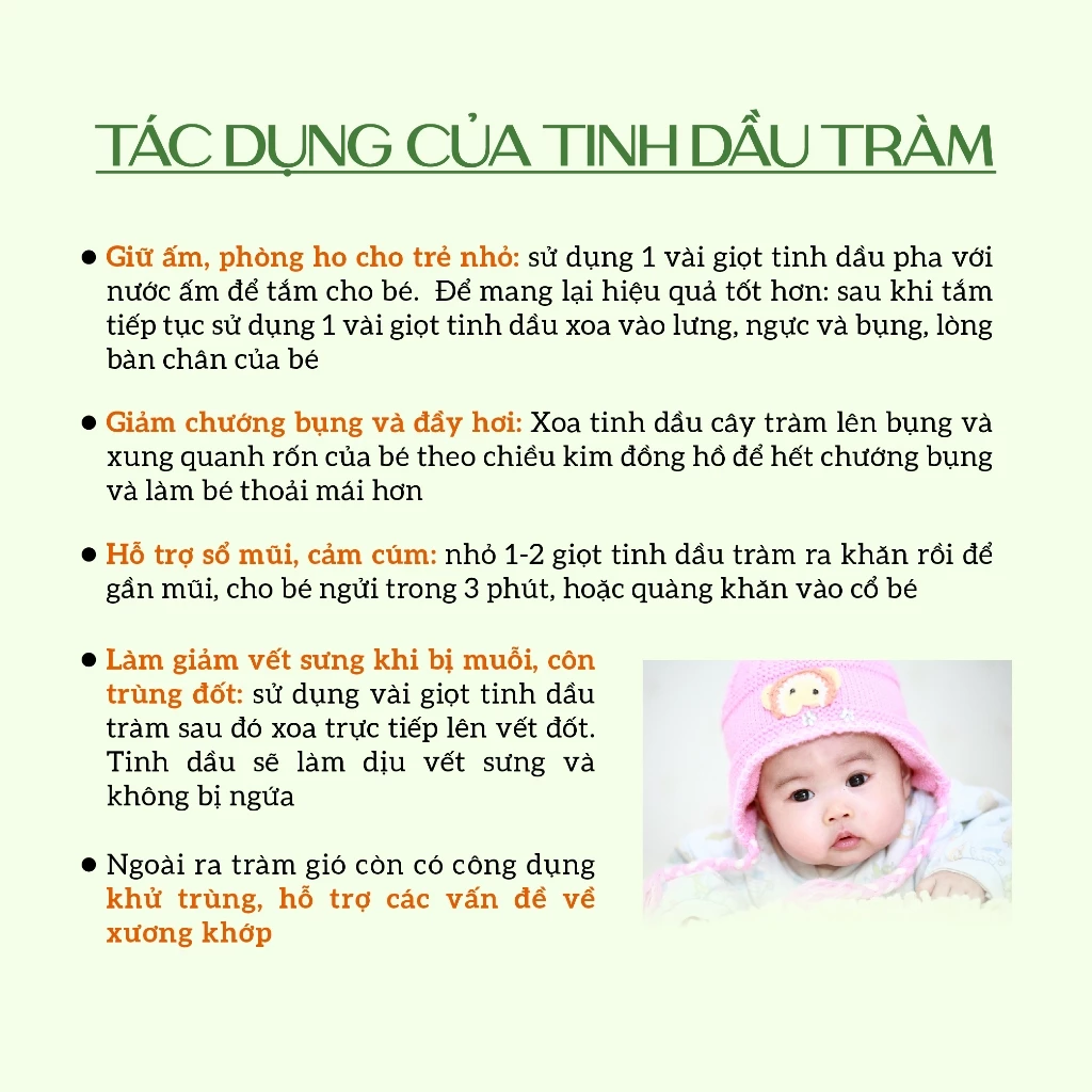 Tinh Dầu Tràm Gió Chống Cảm Cúm ECOCARE - Chai 30ml & 100ml