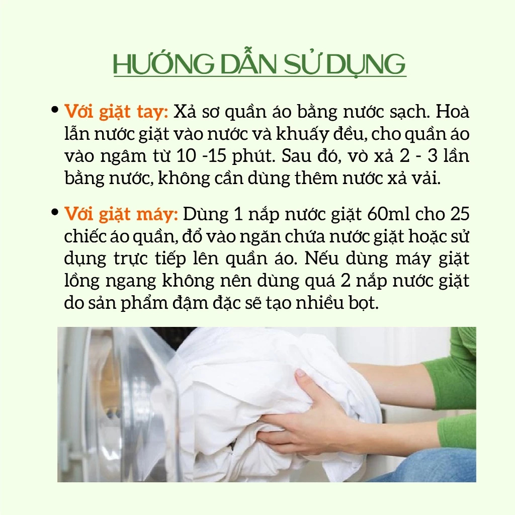 Nước Giặt Xả Hữu Cơ Em Bé ECOCARE 1L - Tinh dầu Cam Bạc hà, PH trung tính, không kích ứng