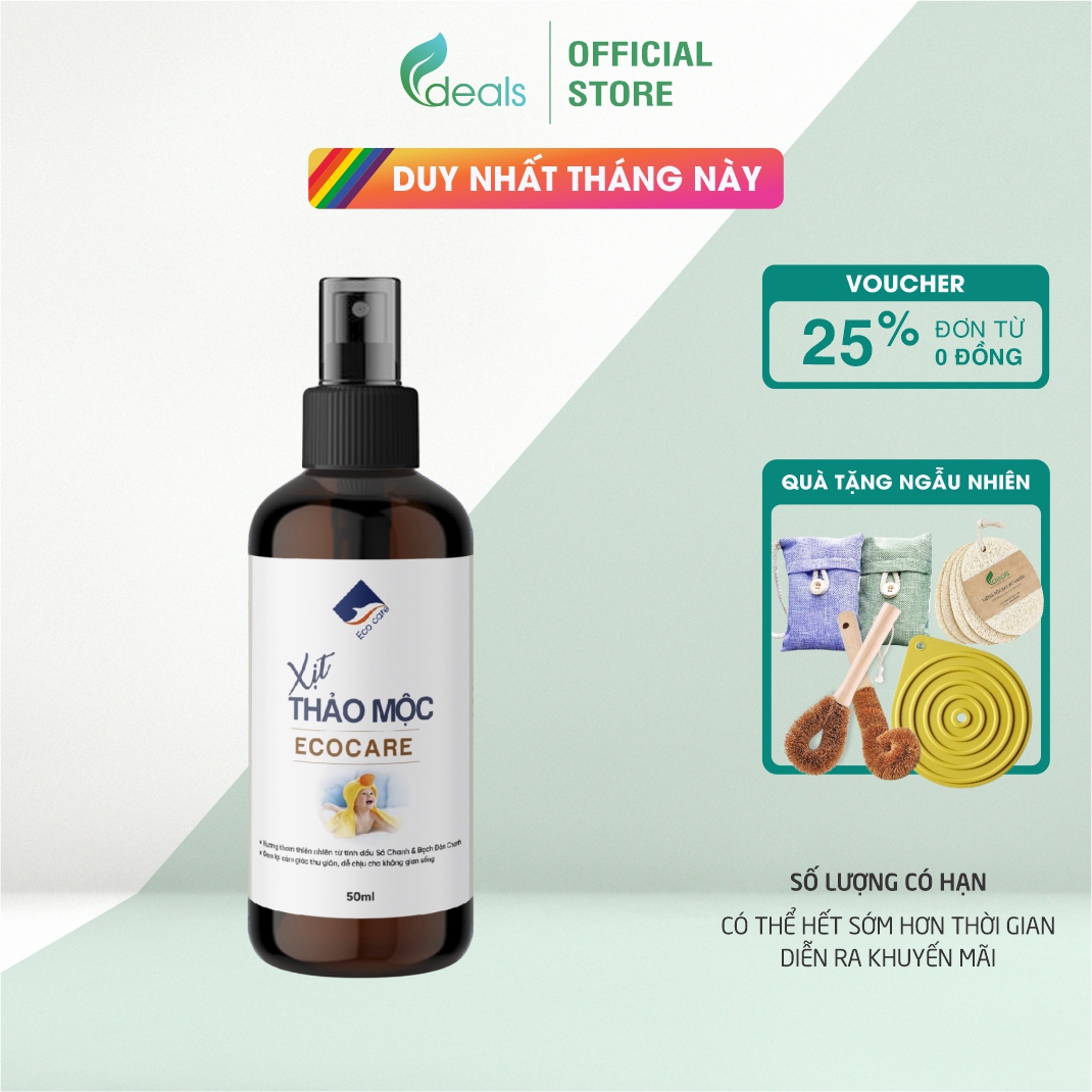 Xịt Thảo Mộc Chống Muỗi Đốt Ecocare (Xịt Body), Ngăn Côn Trùng Cắn 50ml