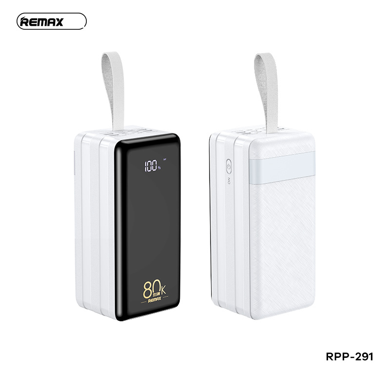 Pin sạc nhanh PD 22.5w Remax RPP-291 80.000mAh PD QC3.0 sạc dự phòng chính hãng [BH 1 năm]