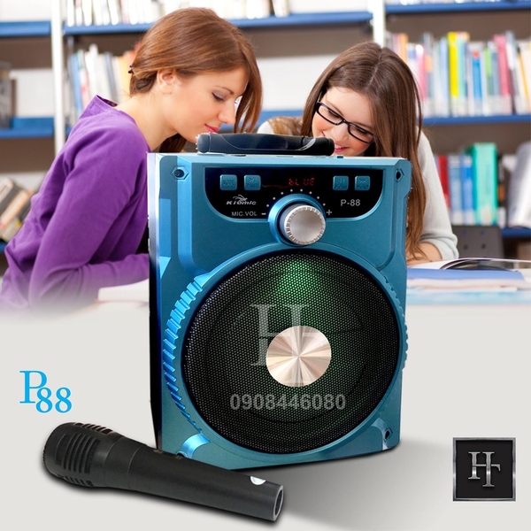 Loa bluetooth karaoke KIOMIC P88 / P89 chính hãng KÈM MICRO CÓ DÂY RỜI [BH 6 tháng]