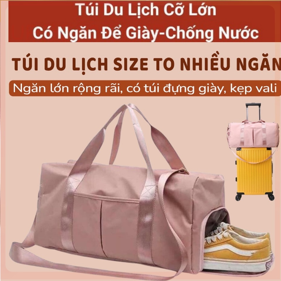 Túi trống cỡ lớn nhiều ngăn thể thao du lịch có ngăn chứa giày dép