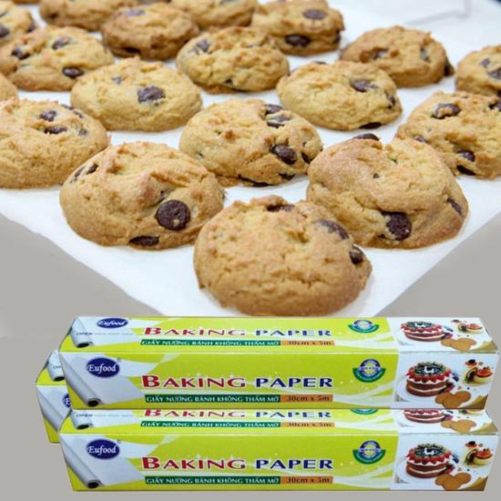 Giấy nướng bánh KHÔNG THẤM MỠ BAKING PAPER 30cm x 5m bếp