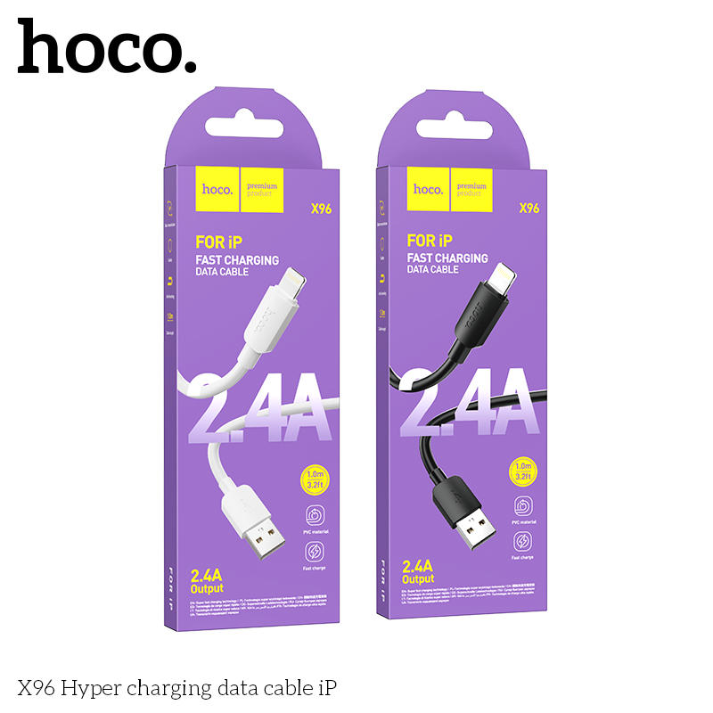 Cáp sạc nhanh HOCO X96 usb ra iphone cổng Lightning chính hãng [BH 1 NĂM]
