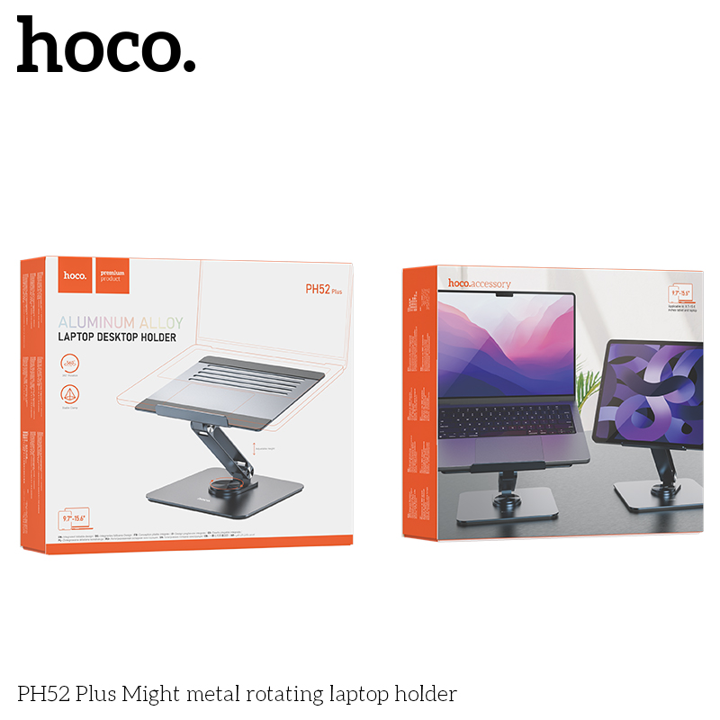 Giá đỡ iPad, Laptop kim loại Hoco PH52 plus xoay 360 độ chính hãng từ 7'-12.9' [BH 1 NĂM]