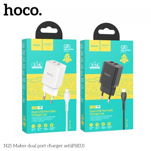 Bộ sạc Hoco N25 Micro 2U chính hãng [BH 1 năm]