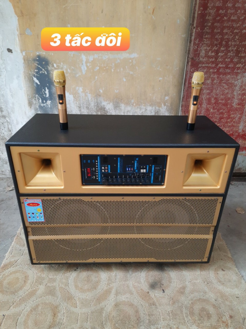 Loa kéo karaoke di động Trolley Speaker Cao Cấp 3 tấc đôi (Đặt trước 2 tiếng)