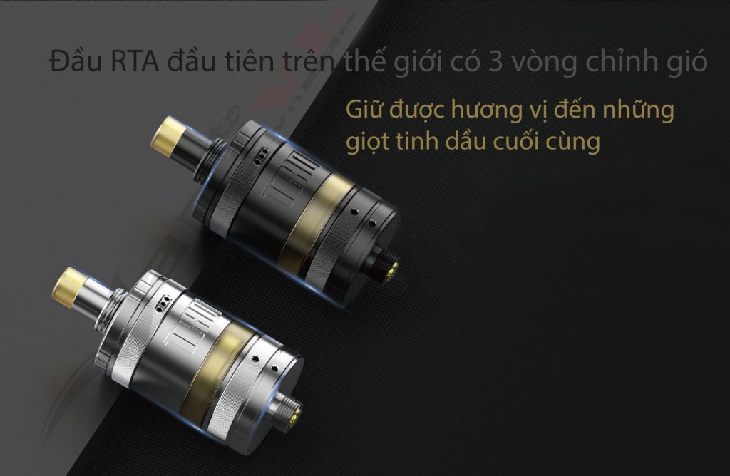 Tank vape ZQ TRI.O RTA – Đa chức năng với 3 lỗ gió độc lập (Authentic) -Khách tự Build Coil dùng được Saltnic và Freebase {Nguyên Seal- Không Bảo Hành/ Không Đổi Trả}