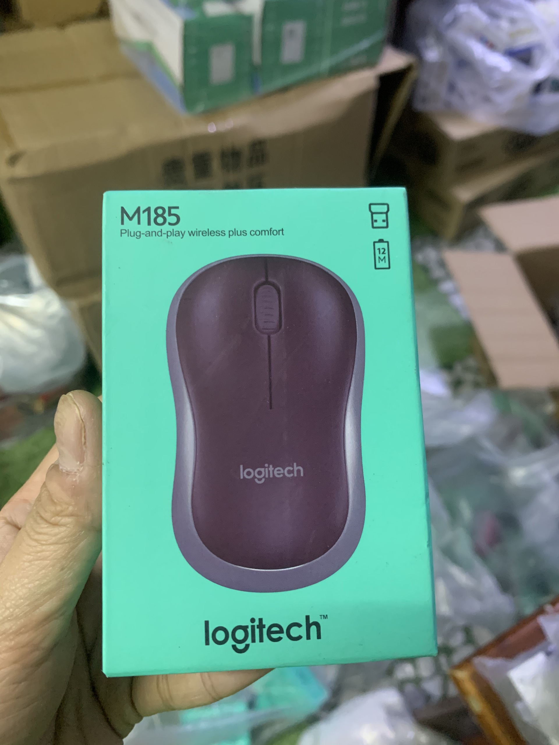 Chuột không dây Logitech M185 [BH 1 năm]