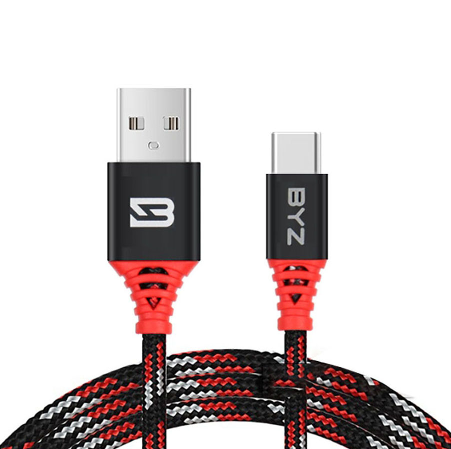 Cáp sạc nhanh 3m BYZ BC-090T usb ra type-c dây dù 2.1A loại xịn chính hãng [BH 6 tháng]