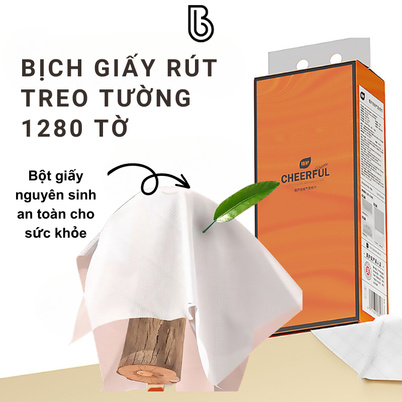 Khăn giấy vệ sinh rút treo tường đa năng NTR1688 /  Cheerfful (giá bán là 1 gói, thùng nguyên 4 gói)