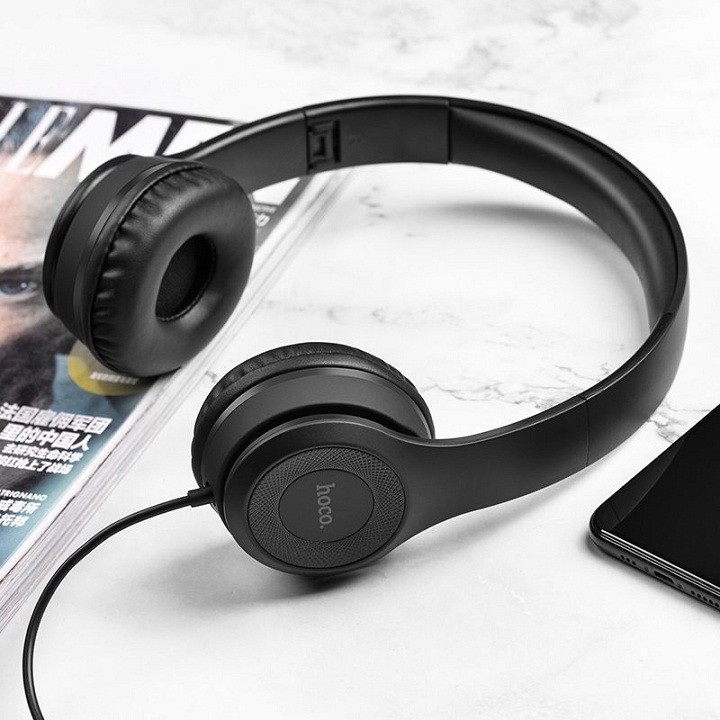 Tai nghe có dây 3.5 Hoco W21 headphone chụp tai có mic chính hãng [BH 1 năm]