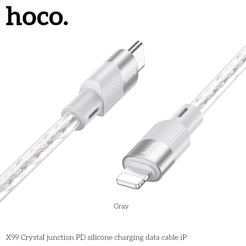 Cáp sạc nhanh 27w Hoco X99 type c ra lightning (c-l) cho ip 11 12 13 chính hãng [BH: 1 NĂM]