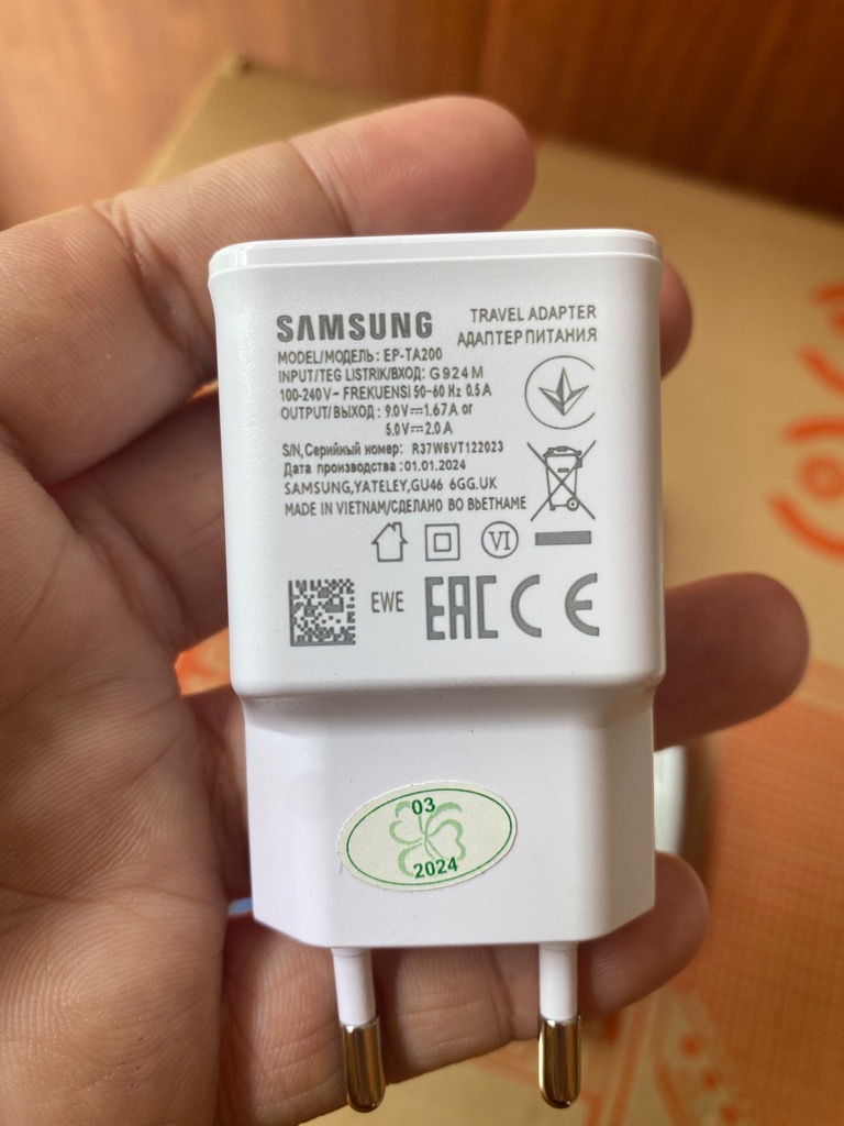 Bộ sạc nhanh Samsung Galaxy S10+ CHUI MICRO G9 zin (Cáp 2A, cóc 1 cổng USB)  [BH: 6 tháng]