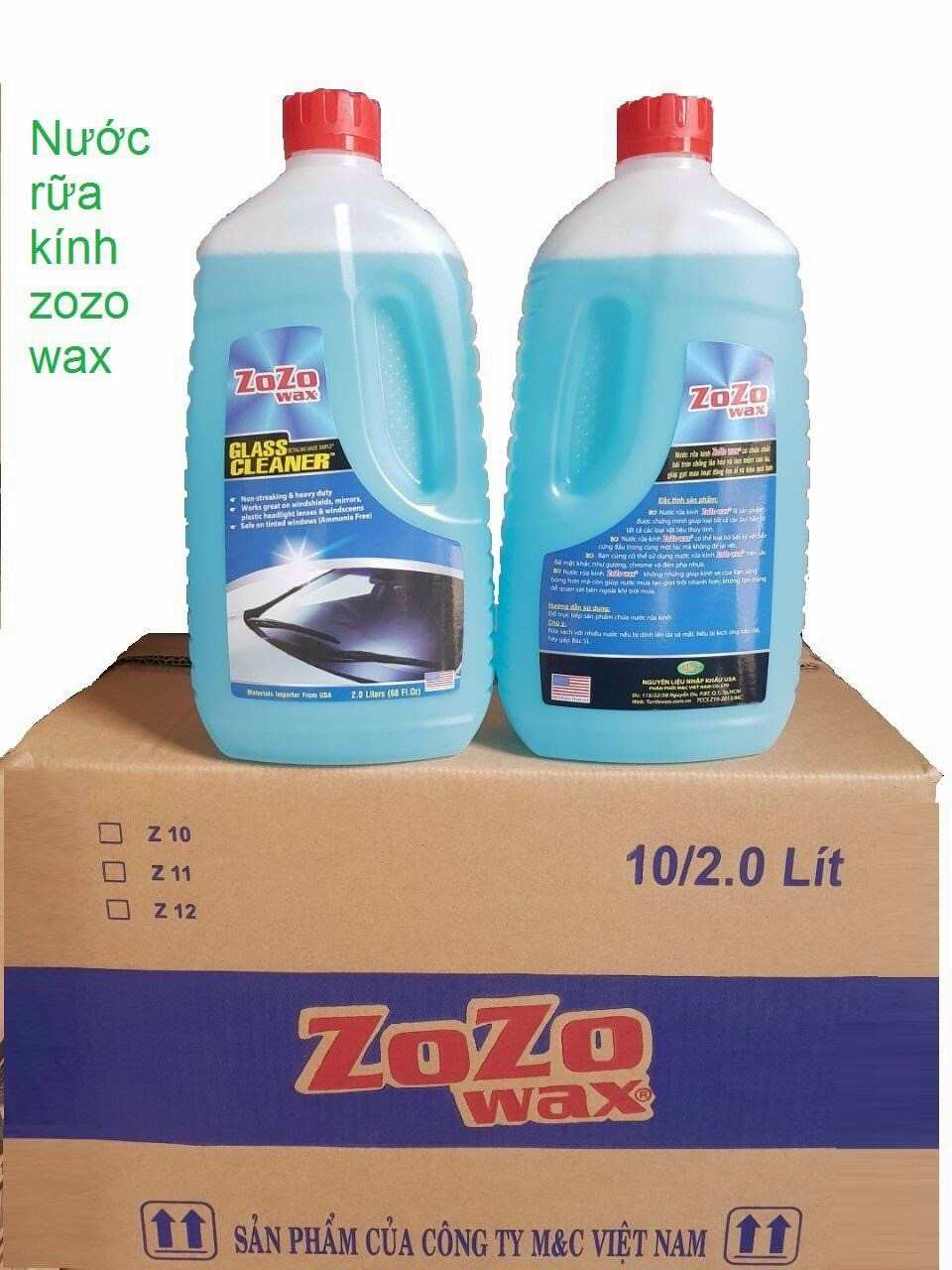 Nước rửa kính xe hơi can 2L