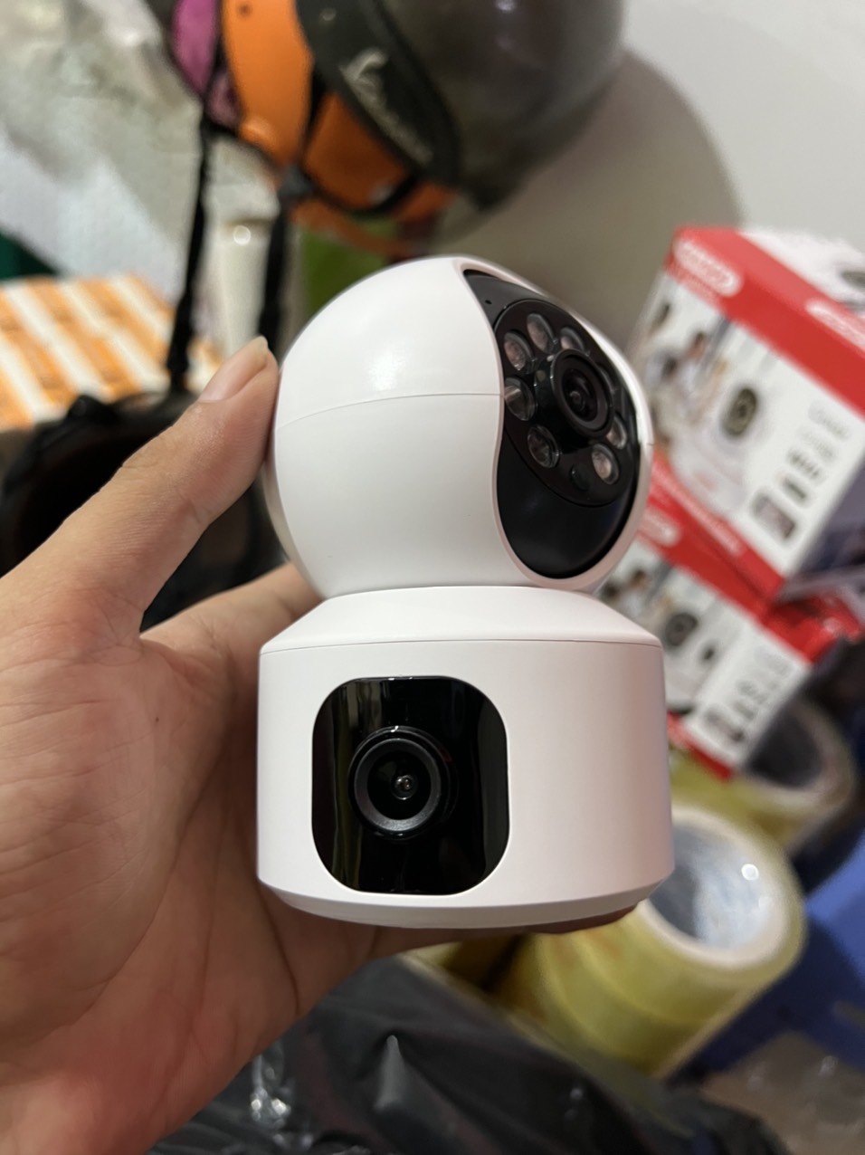 Camera IP Wifi Yoosee 2304 2 mắt 2.0MPX 1080P siêu nét (hiện 2 màn hình 2 mắt cùng lúc) ban đêm có màu chính hãng [BH 6 tháng]