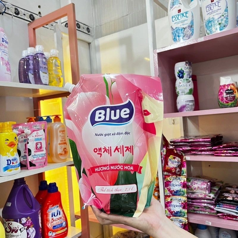 Bịch nước giặt Blue Hàn 2000g hương nước hoa/ hương thảo mộc SẠCH SÂU BỀN MÀU [BH: NONE]