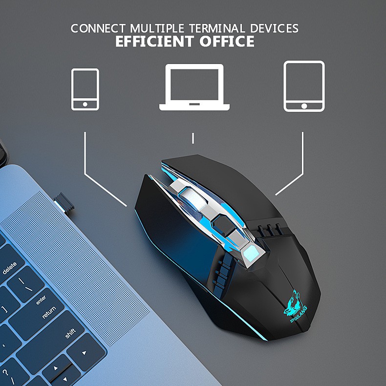 Chuột không dây Gaming Freewolf X5 sử dụng pin sạc có đèn led kết nối bluetooth [BH: 12 Tháng]