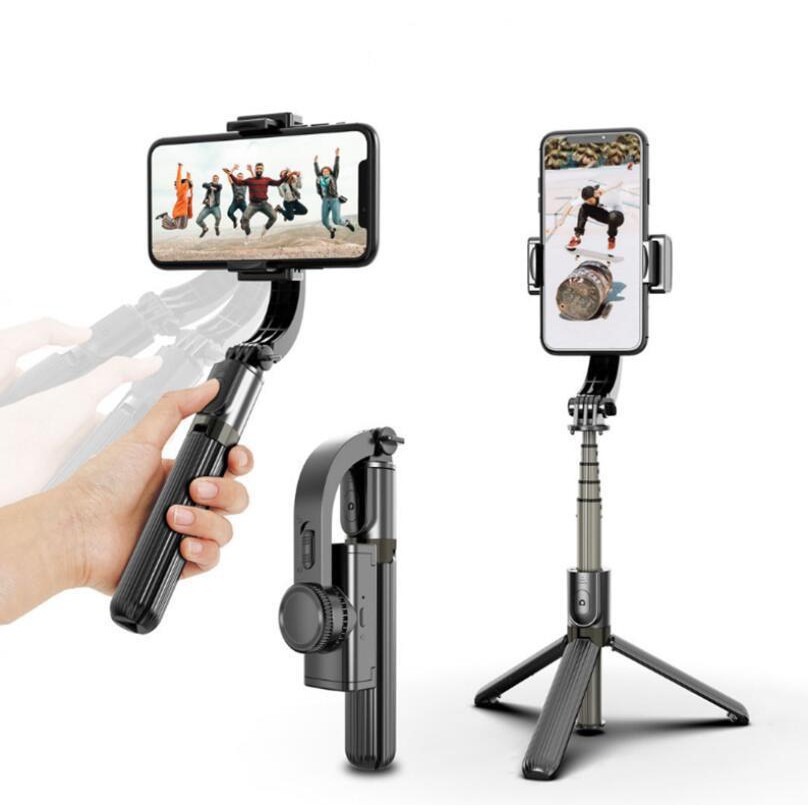 Giá đỡ Gậy Chống Rung Điện Tử Gimbal Stabilizer L08 / Q08 Selfie Quay Phim Tự Sướng Kiêm Giá Đỡ Tripods 3 Chân Có Bluetooth [BH 1 tuần]