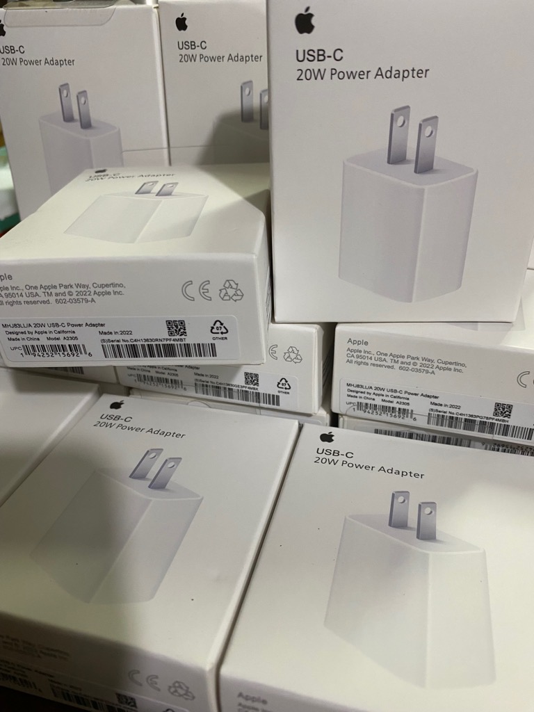 Cóc sạc iPhone 20w zin nhà máy full box hộp store seri riêng Model A2305 {1 cổng Type c} [BH 6 tháng]