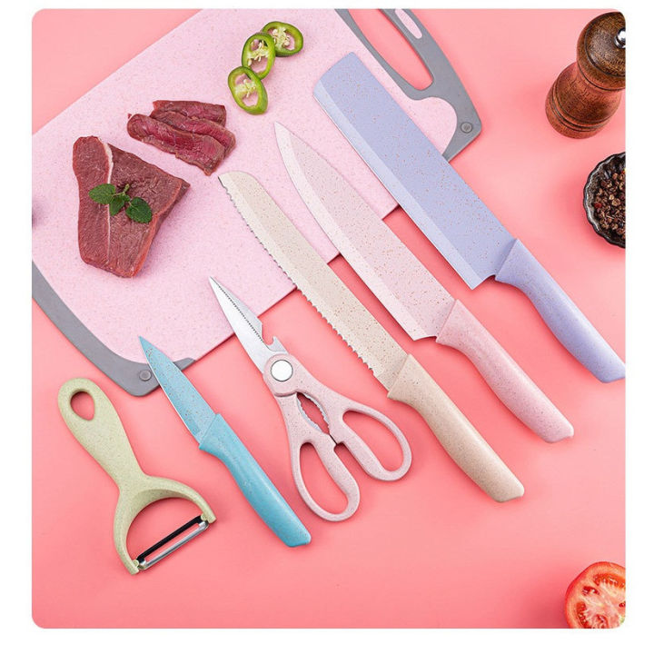 Set 5 món dao kéo làm bếp cao cấp Kitchen Knife
