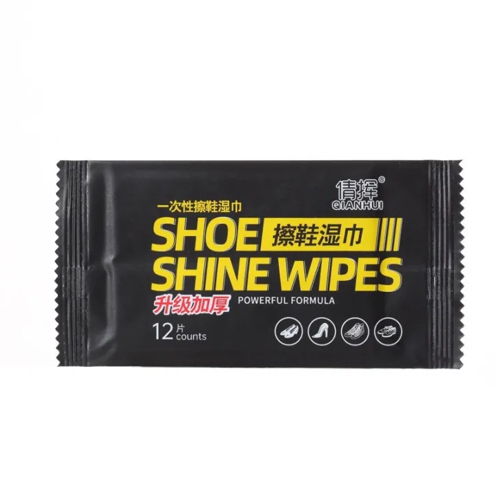 Khăn Giấy Ướt Lau Giày SHOE SHINE WIPES - 12 Tờ (nội địa trung)