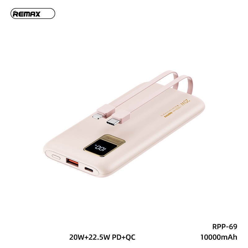 Pin sạc nhanh 22.5w REMAX RPP-69 10.000mAh dự phòng chính hãng [BH 1 năm]