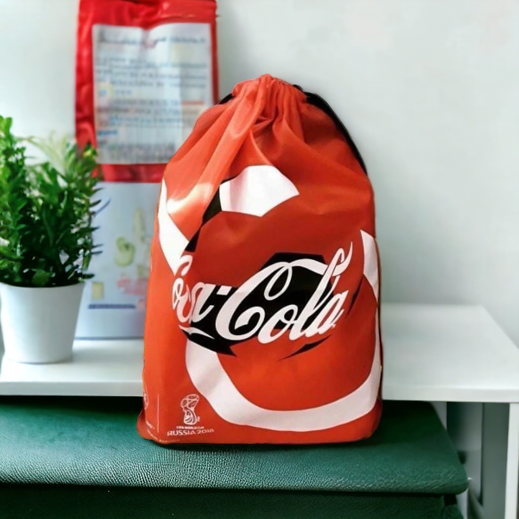 Túi xách rút vải dù Cocacola 33 x 33cm đựng giày dép, túi xách đồ dùng cá nhân chống thấm nước [BH: None]